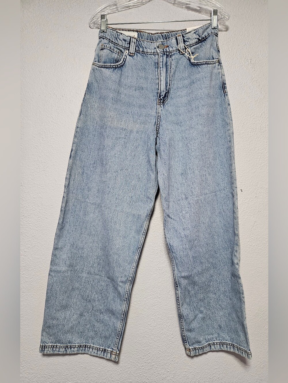 NWT Zara Relaxed Baggy Fit Years 13-14 in Light Blue Denim Jeans - Picture 1 of 10